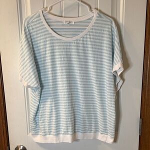Sweet Salt White and Blue Striped Top